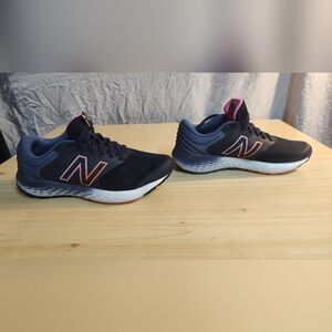 New Balance Women's Navy and Pink Running Shoes